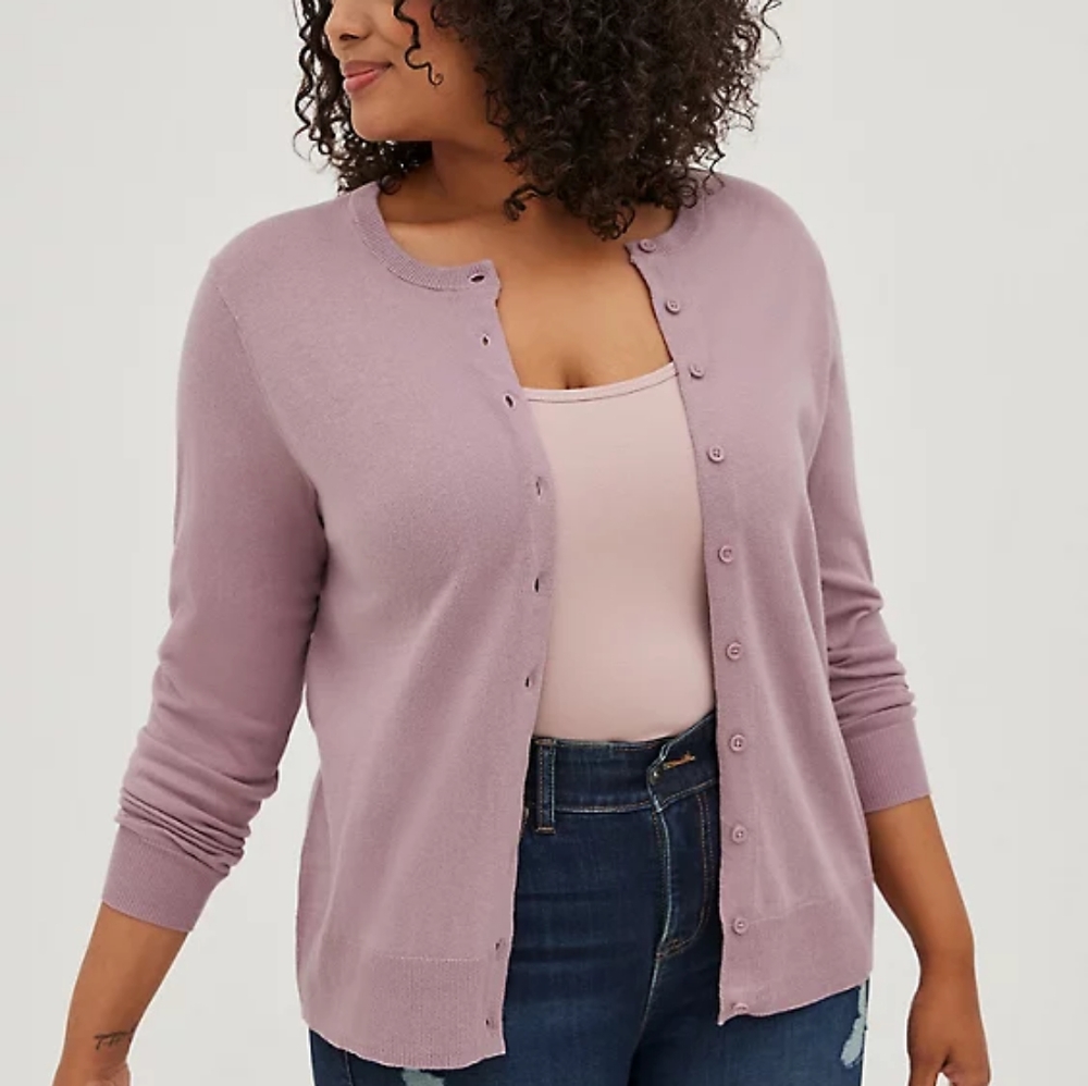 Torrid Size 2 Light Purple Button Up Cardigan - image 3
